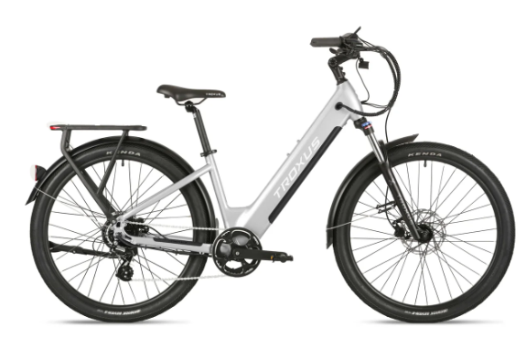 e bike trekking unisex Trax Lightweight E-Bike|Troxus Commuting E-Bike Silver / M 5'7"