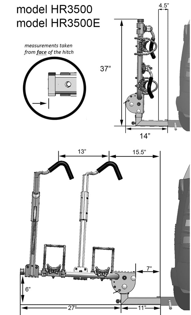 Hollywood Racks HR3500-E TRS E-Bike Hitch Rack