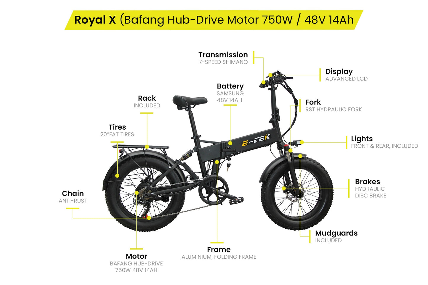 Royal X (Bafang Hub-Drive Motor 750W / 48V 14Ah)
