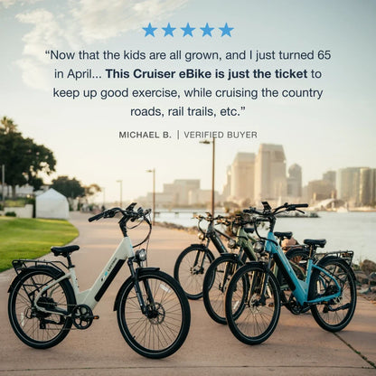 XPress2 Stratus White Cruiser eBike