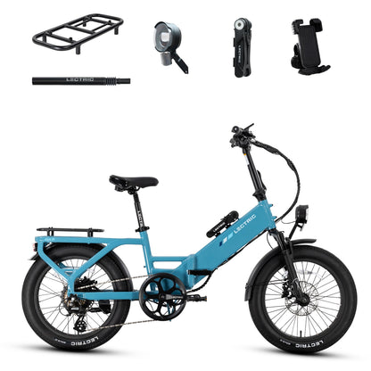 XP4 750 Step-Thru Raindrop Blue + FREE LevelUp Rack, Bike Lock, Phone Mount, Elite Headlight, Suspension Seat Post ($505 Value) [CA]