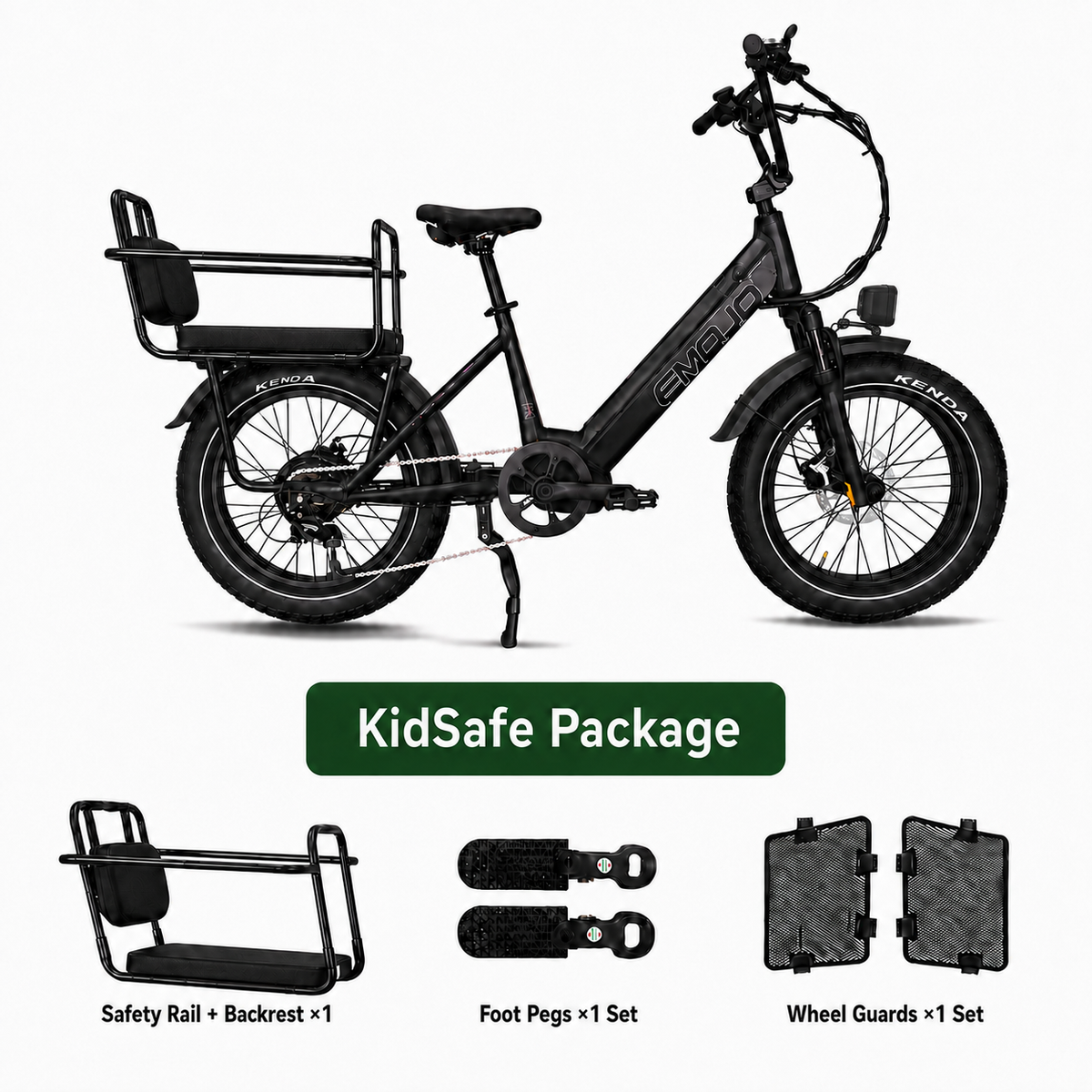 EMOJO Cargo Xplorer e-bike - Matte Black - image 4