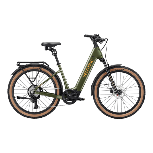 Velotric Discover M Ebike in Olivine Green right-side view