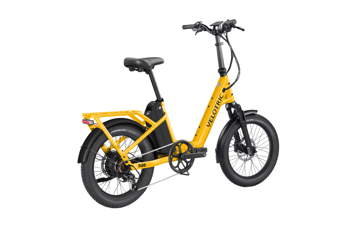 Velotric Fold 1 Plus Ebike in Mango rear view