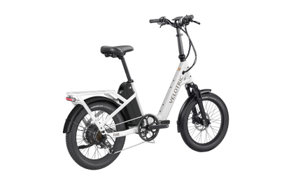 Velotric Fold 1 Plus Ebike in Pearl White rear view