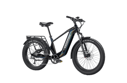 Velotric Nomad 2X Full Suspension Fat Tire Ebike in Obsidian front view
