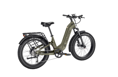 Velotric Nomad 2X Full Suspension Fat Tire Ebike in Sage rear view