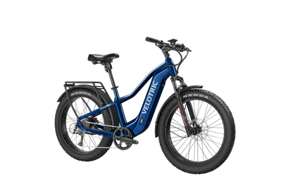 Velotric Nomad 2 Fat Tire Ebike in Midnight Blue front view