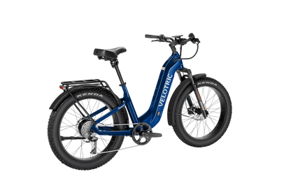 Velotric Nomad 2 Fat Tire Ebike in Midnight Blue rear view