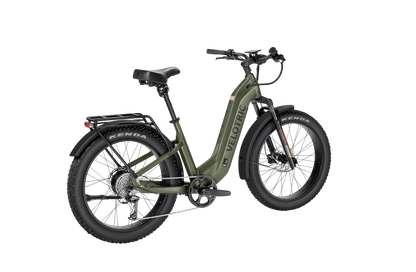 Velotric Nomad 2 Fat Tire Ebike in Olive rear view