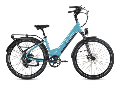 XPress2 Raindrop Blue Cruiser + FREE Rear Rack, Fenders, Elite Headlight, Suspension Seat Post ($336 Value)