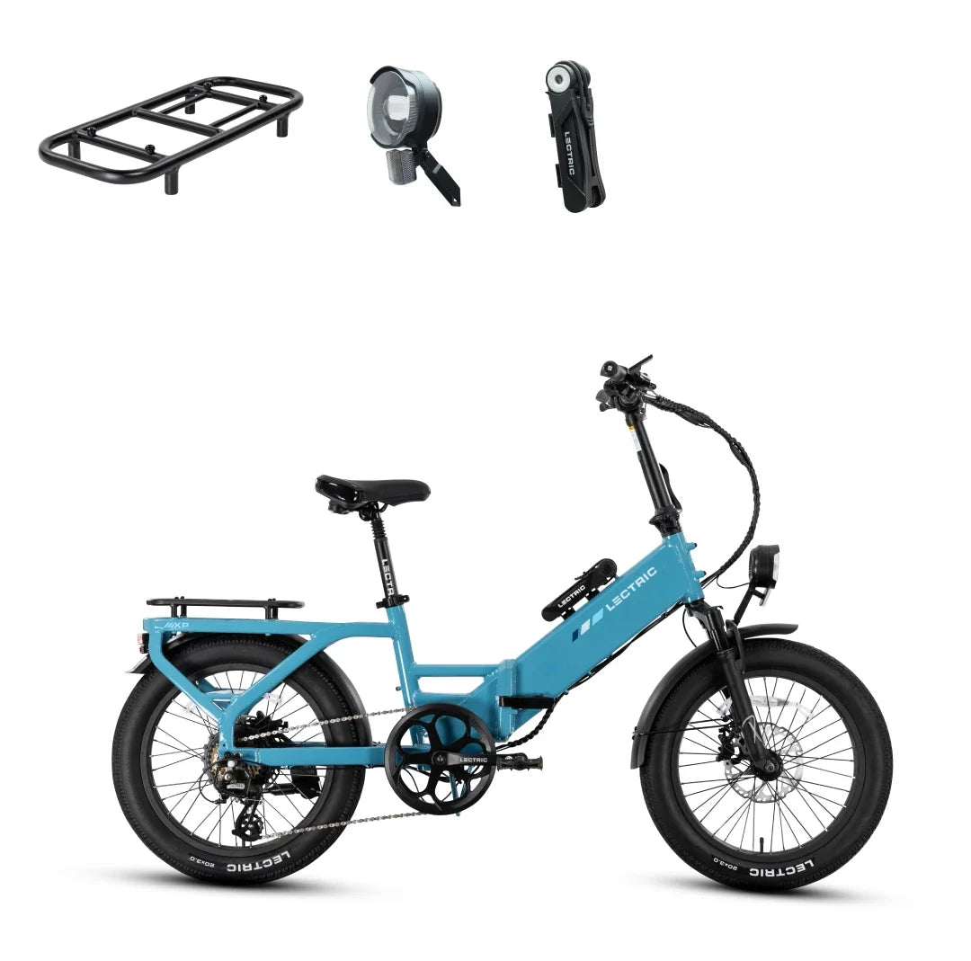 XP4 750 Step-Thru Raindrop Blue + FREE LevelUp Rack, Bike Lock, Phone Mount, Elite Headlight, Suspension Seat Post ($505 Value) [CA]