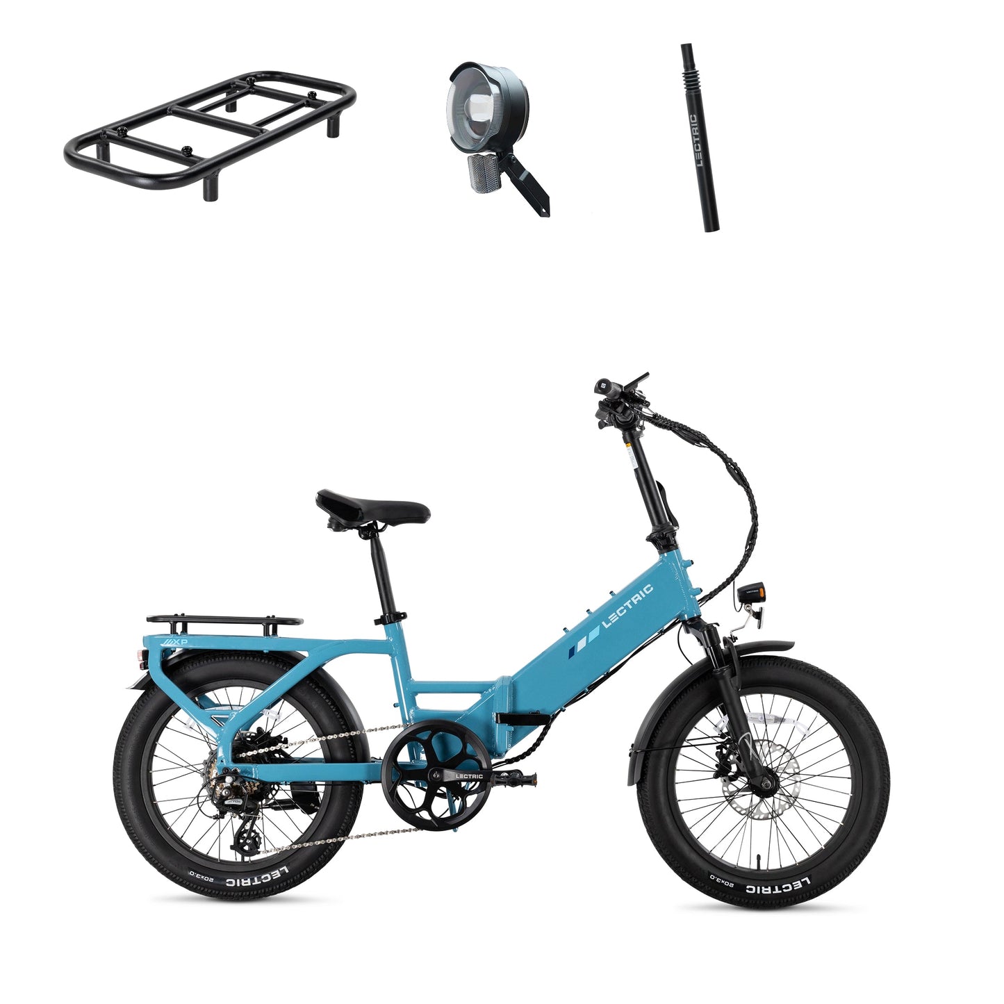 XP4 750 Step-Thru Raindrop Blue + FREE LevelUp Rack, Bike Lock, Phone Mount, Elite Headlight, Suspension Seat Post ($505 Value) [CA]