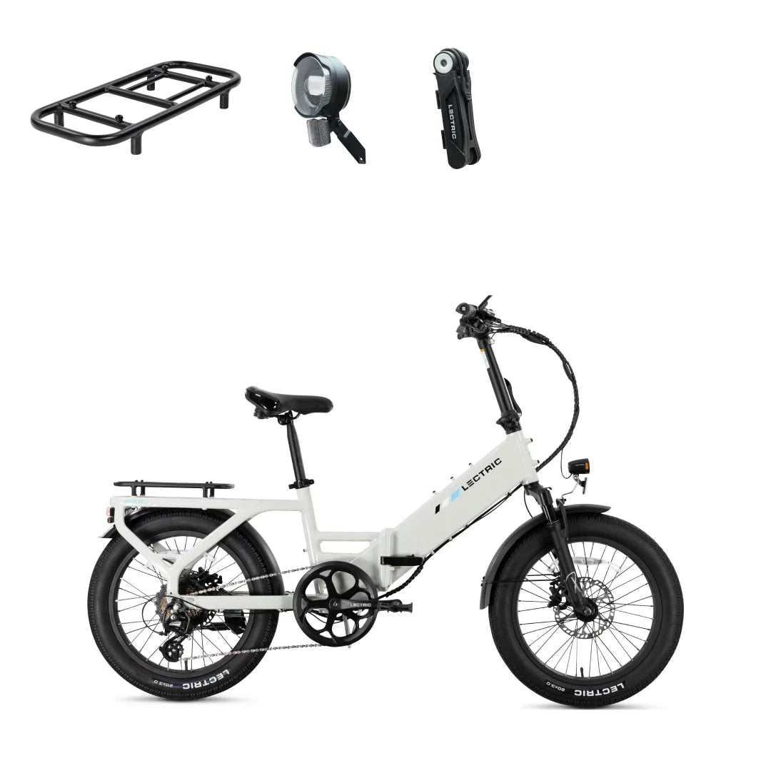 XP4 750 Step-Thru Stratus White + FREE LevelUp Rack, Bike Lock, Phone Mount, Elite Headlight, Suspension Seat Post ($505 Value) [CA]