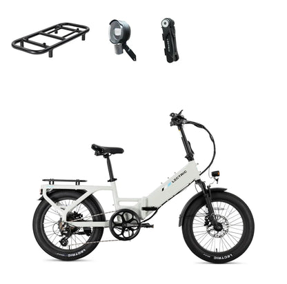 XP4 750 Step-Thru Stratus White + FREE LevelUp Rack, Bike Lock, Phone Mount, Elite Headlight, Suspension Seat Post ($505 Value) [CA]