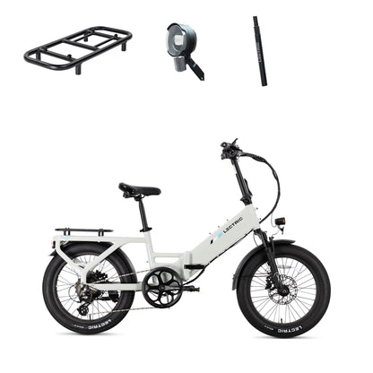 XP4 750 Step-Thru Stratus White + FREE LevelUp Rack, Bike Lock, Phone Mount, Elite Headlight, Suspension Seat Post ($505 Value) [CA]