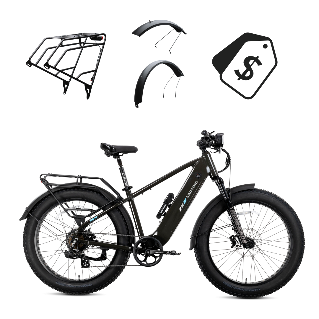 XPeak2 High-Step - $100 OFF + FREE Rear Rack, Fenders, Elite Headlight, Suspension Seat Post ($336 Value)
