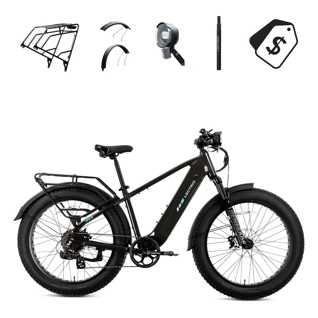 XPeak2 High-Step - $100 OFF + FREE Rear Rack, Fenders, Elite Headlight, Suspension Seat Post ($336 Value)