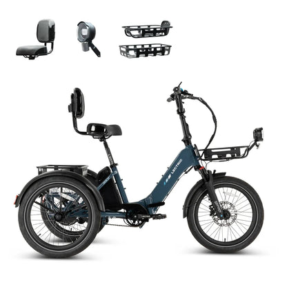 XP Trike2 750 Dusk Blue + FREE Support Seat, Elite Headlight, Suspension Seat Post, Cargo Baskets ($645 Value) [CA]