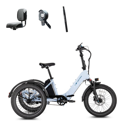 XP Trike2 750 Glacier Blue + FREE Support Seat, Elite Headlight, Suspension Seat Post, Cargo Baskets ($645 Value) [CA]