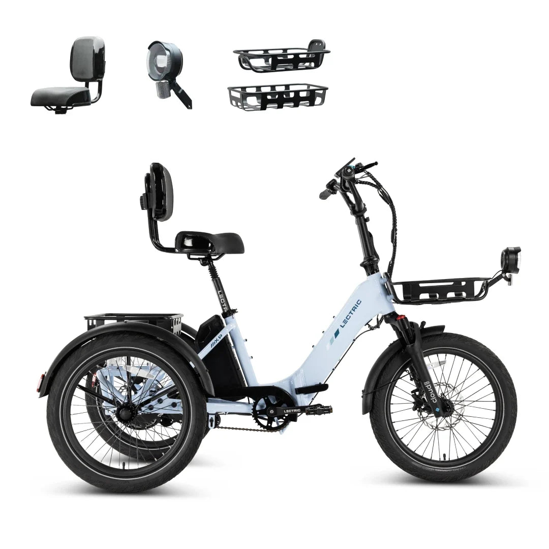 XP Trike2 750 Glacier Blue + FREE Support Seat, Elite Headlight, Suspension Seat Post, Cargo Baskets ($645 Value) [CA]