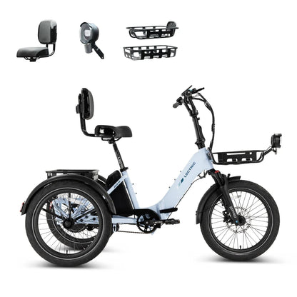 XP Trike2 750 Glacier Blue + FREE Support Seat, Elite Headlight, Suspension Seat Post, Cargo Baskets ($645 Value) [CA]