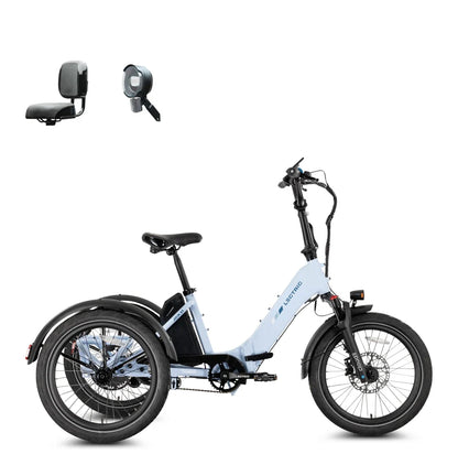 XP Trike2 750 Glacier Blue + FREE Support Seat, Elite Headlight, Suspension Seat Post, Cargo Baskets ($645 Value) [CA]