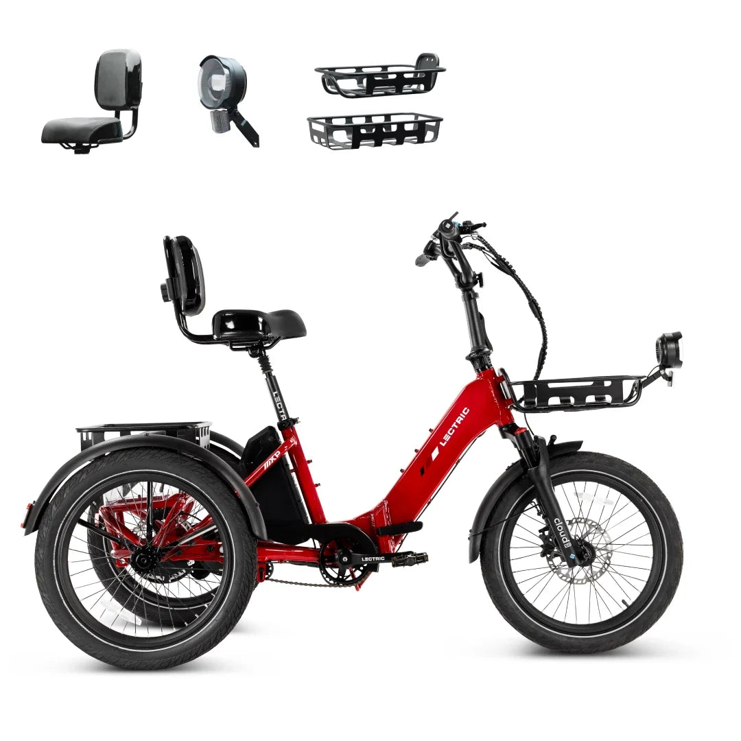 XP Trike2 750 Phoenix Red + FREE Support Seat, Elite Headlight, Suspension Seat Post, Cargo Baskets ($645 Value) [CA]