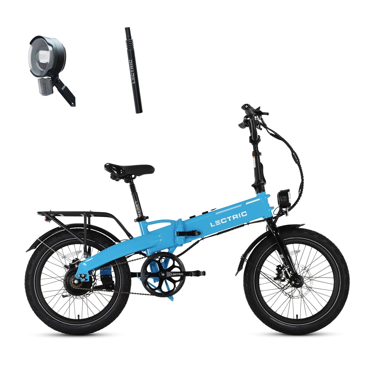 XP Lite2 Lectric Blue Long-Range + FREE Rear Rack, Fenders, Elite Headlight, Suspension Seat Post ($496 Value) [CA]