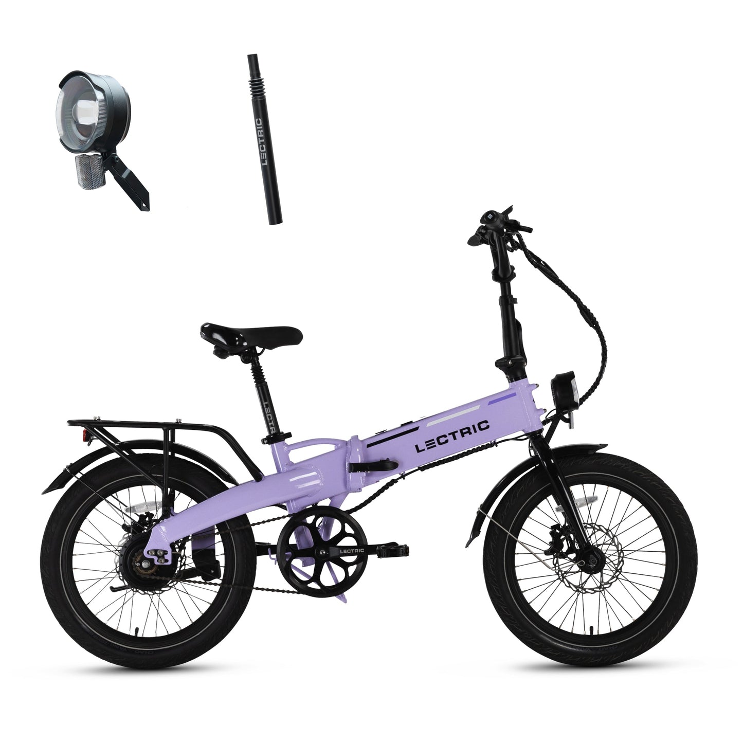 XP Lite2 Lavender Haze Long-Range + FREE Rear Rack, Fenders, Elite Headlight, Suspension Seat Post ($496 Value) [CA]