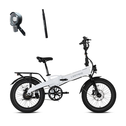 XP Lite2 Arctic White Long-Range + FREE Rear Rack, Fenders, Elite Headlight, Suspension Seat Post ($496 Value) [CA]