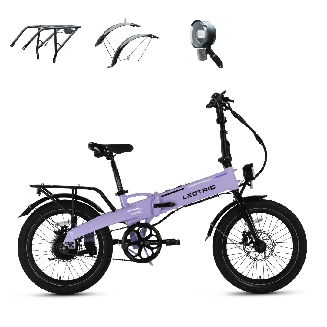 XP Lite2 Lavender Haze Long-Range + FREE Rear Rack, Fenders, Elite Headlight, Suspension Seat Post ($496 Value) [CA]