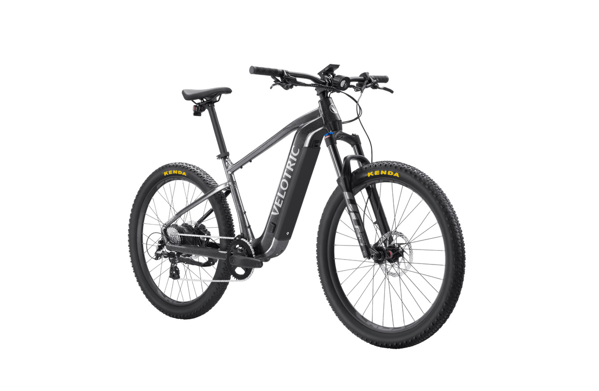 Velotric Summit 1 Ebike in Space Black front three-quarter view