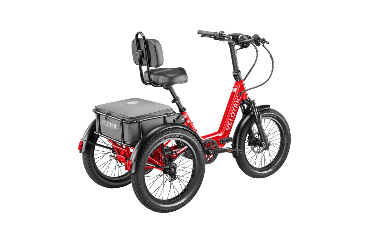Velotric Triker Electric Tricycle in Cherry Crimson rear view