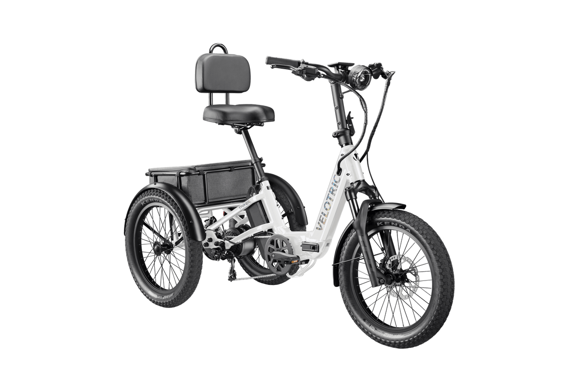 Velotric Triker Electric Tricycle in Pearl White front view