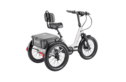 Velotric Triker Electric Tricycle in Pearl White rear view