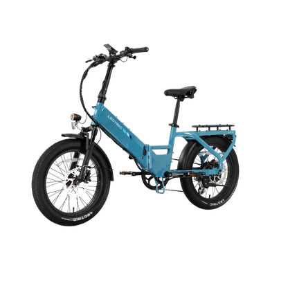 XP4 750 Step-Thru Raindrop Blue + FREE LevelUp Rack, Phone Mount, Suspension Seat Post, Elite Headlight, Bike Lock ($365 Value)