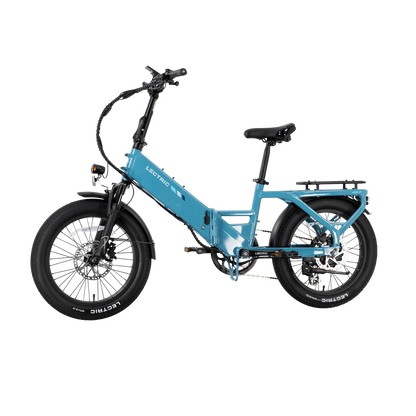 XP4 750 Step-Thru Raindrop Blue + FREE LevelUp Rack, Bike Lock, Phone Mount, Elite Headlight, Suspension Seat Post ($505 Value) [CA]