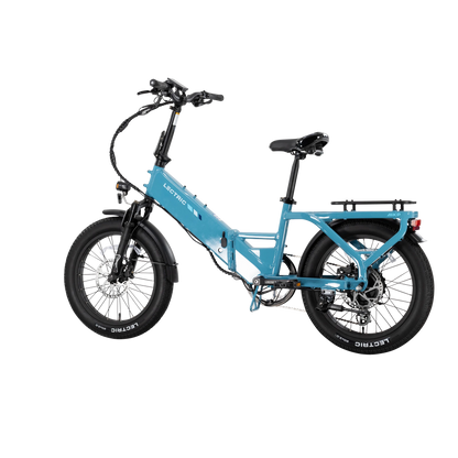 XP4 750 Step-Thru Raindrop Blue + FREE LevelUp Rack, Bike Lock, Phone Mount, Elite Headlight, Suspension Seat Post ($505 Value) [CA]