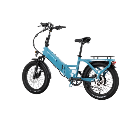 XP4 750 Step-Thru Raindrop Blue + FREE LevelUp Rack, Bike Lock, Phone Mount, Elite Headlight, Suspension Seat Post ($505 Value) [CA]