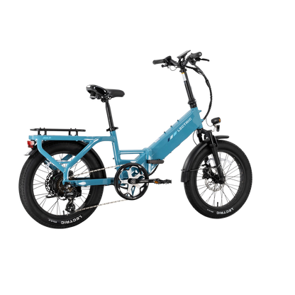 XP4 750 Step-Thru Raindrop Blue + FREE LevelUp Rack, Bike Lock, Phone Mount, Elite Headlight, Suspension Seat Post ($505 Value) [CA]