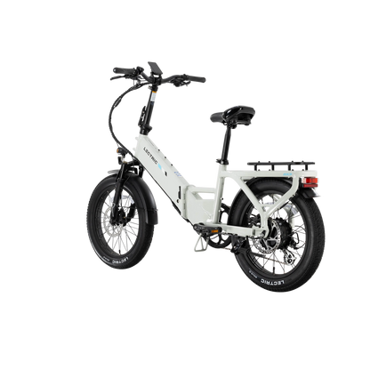 XP4 750 Step-Thru Stratus White + FREE LevelUp Rack, Bike Lock, Phone Mount, Elite Headlight, Suspension Seat Post ($505 Value) [CA]