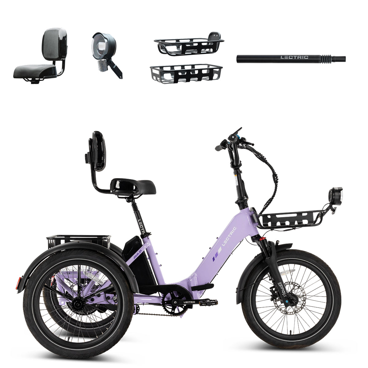 XP Trike2 750 Lavender Haze + FREE Support Seat, Elite Headlight, Suspension Seat Post, Cargo Baskets ($645 Value) [CA]