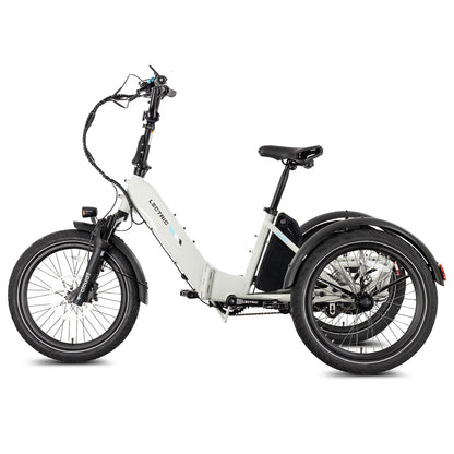 XP Trike2 750 Stratus White + FREE Cargo Package, Support Seat, Elite Headlight, Suspension Seat Post, Bike Lock, Mirrors ($558 Value)
