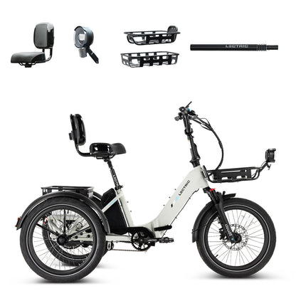 XP Trike2 750 Stratus White + FREE Cargo Package, Support Seat, Elite Headlight, Suspension Seat Post ($455 Value)