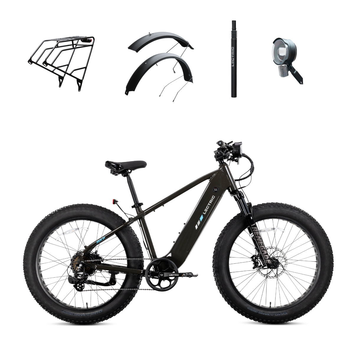 XPeak2 High-Step - $100 OFF + FREE Rear Rack, Fenders, Elite Headlight, Suspension Seat Post ($336 Value)