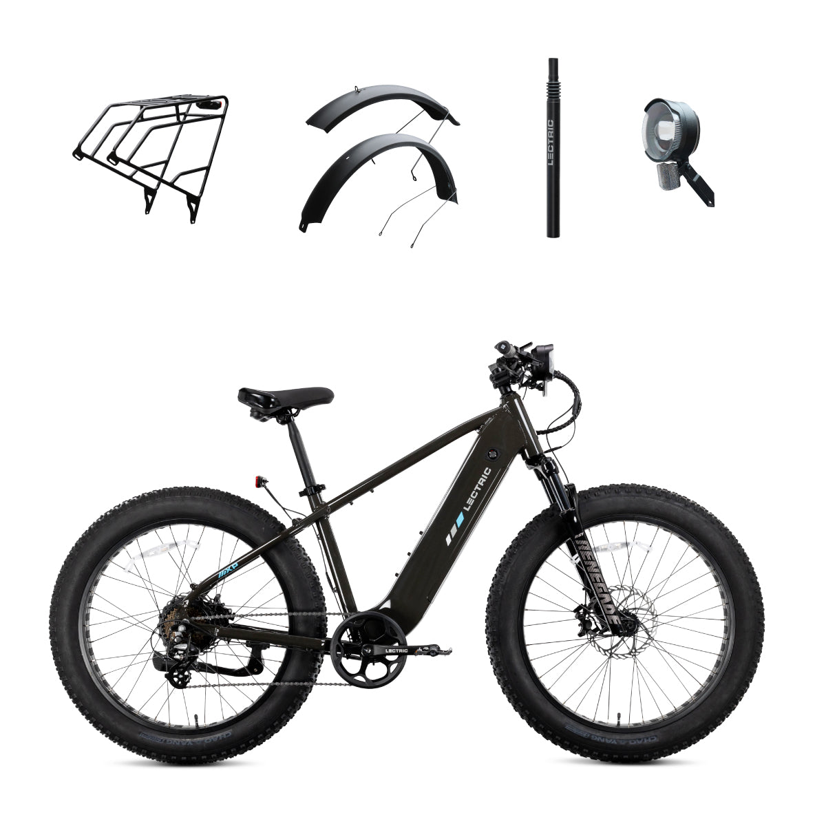 XPeak2 High-Step Long-Range - $100 OFF + FREE Rear Rack, Fenders, Elite Headlight, Suspension Seat Post ($336 Value)