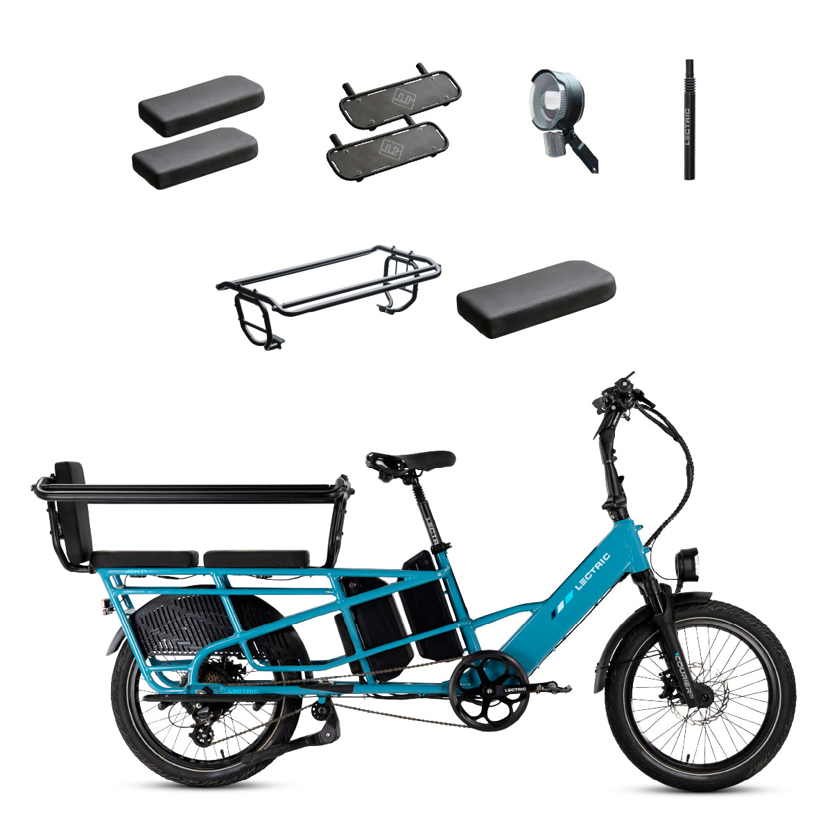 XPedition2 Raindrop Blue Dual-Battery + FREE Running Boards, Cushions, Elite Headlight, Suspension Seat Post, Orbitor ($545 Value)