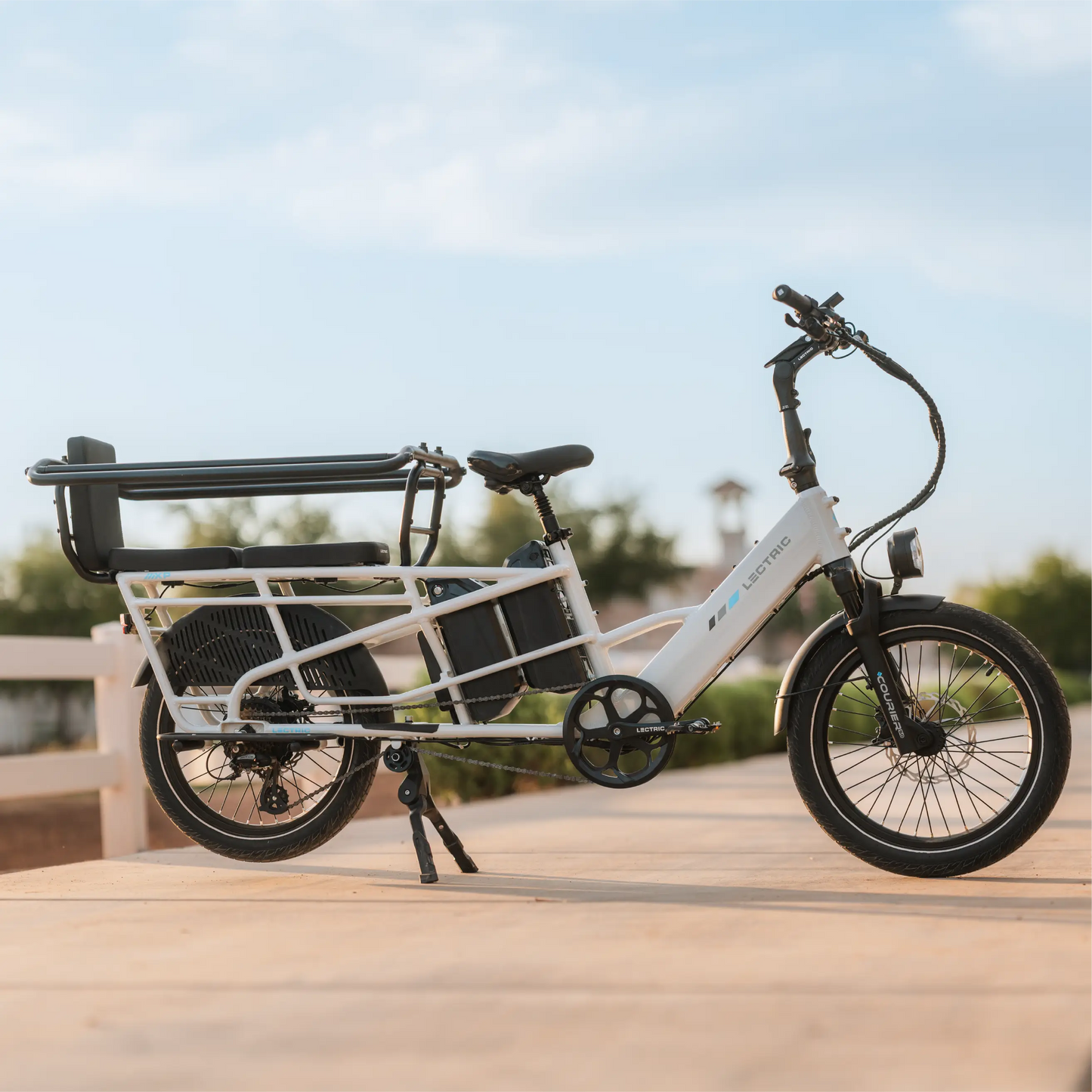 XPedition2 Stratus White Long-Range Dual-Battery + FREE Running Boards, Cushions, Elite Headlight, Suspension Seat Post, Orbitor, Fast Charger ($694 Value)