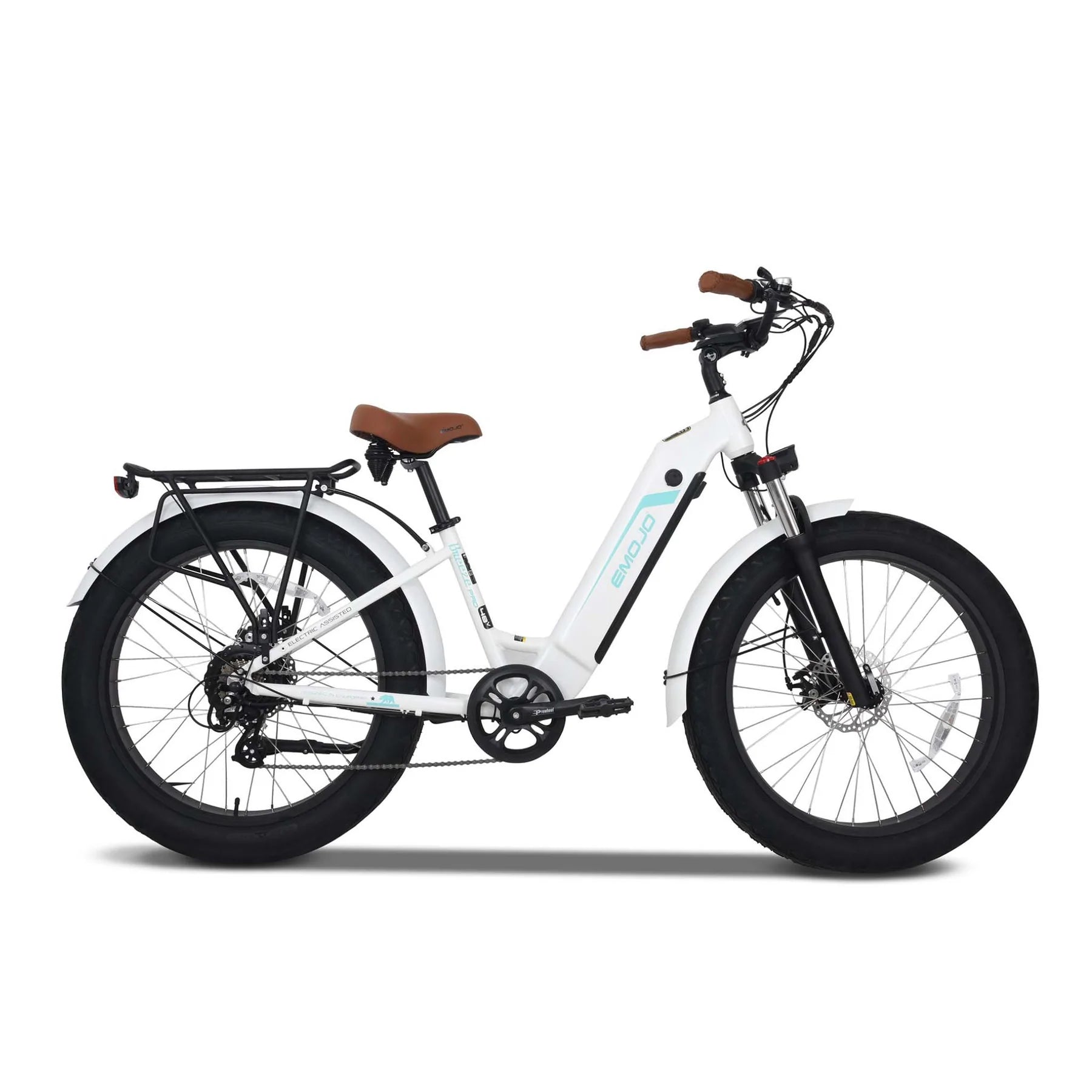 Emojo Breeze Pro Fat-Tire 750-watt, White Emojo Breeze Pro Fat-Tire 750-watt, White